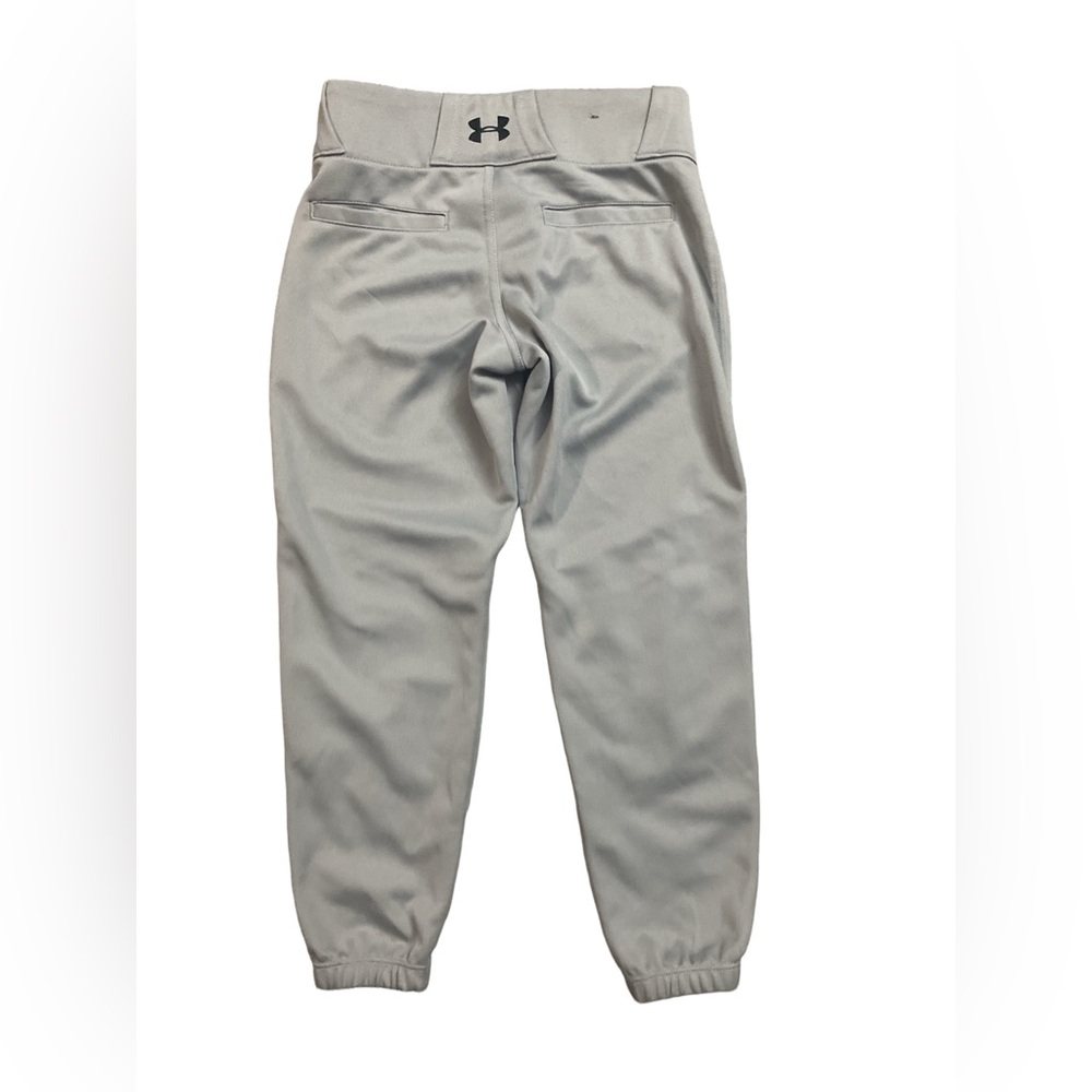 Under Armour Kids Light Gray Baseball Pants - Picture 2 of 3